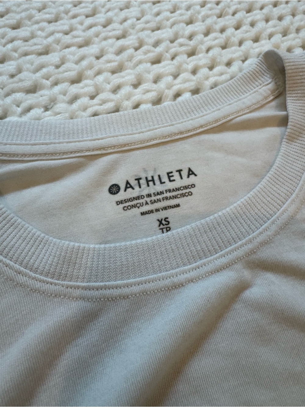 Athleta White Side-Ruched Long Sleeve Tee - Picture 4 of 6